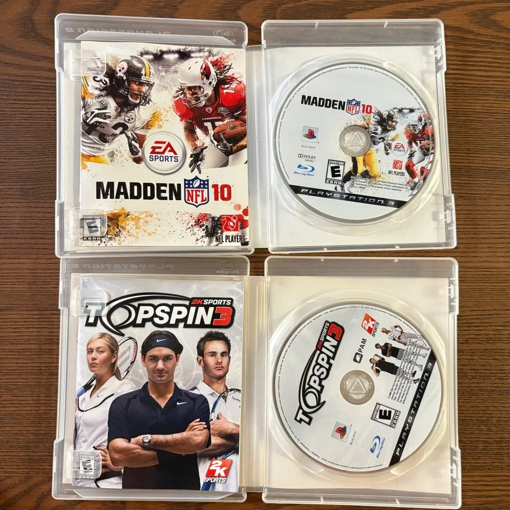 Sony PlayStation 3 PS3 5 Game Bundle LEGO NFS Madden MLB Top Spin Good Condition